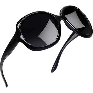 🧡 Women Black Trendy Polarized Large Driving Ladies Big Sunnie Shade Sunglasses